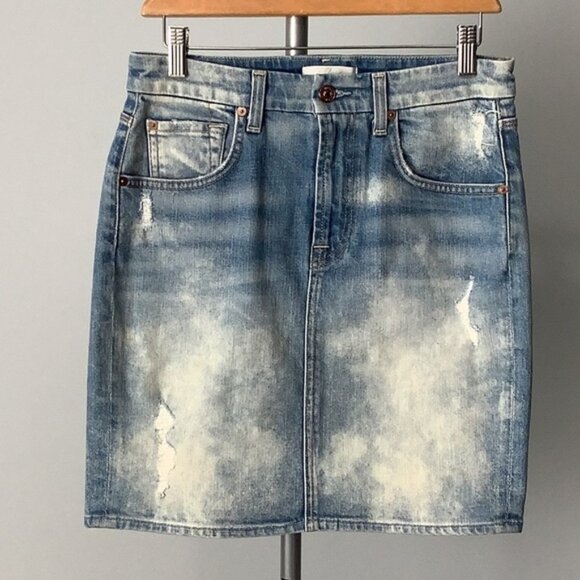 7 FOR ALL MANKIND Jean Skirt - Picture 1 of 5